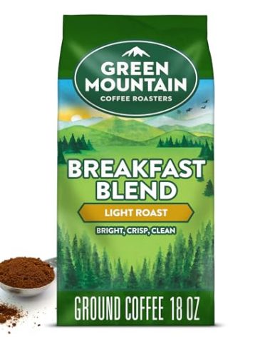 Green Mountain Coffee Roasters Breakfast Blend, Ground Coffee, Bagged 18 oz