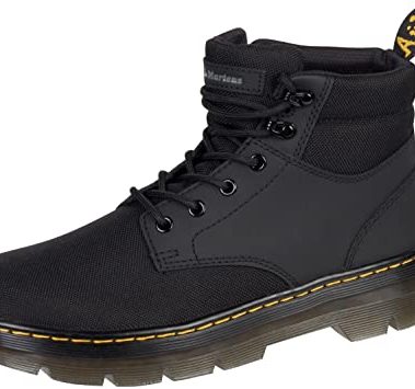 Dr. Martens, Unisex Rakim 6 Tie Boot, Black Extra Tough 50/50+Ajax, 11 US Women/10 US Men