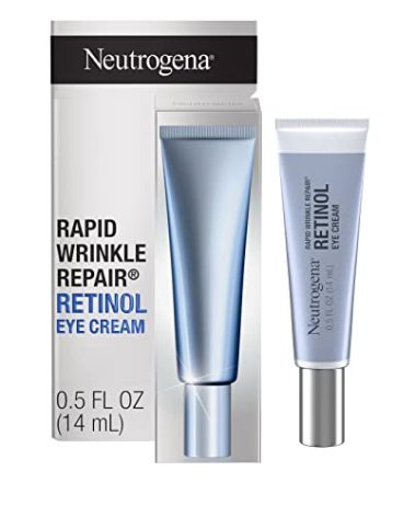 Neutrogena Rapid Wrinkle Repair Retinol Eye Cream for Dark Circles, Daily Anti-Aging Under Eye Cream with Retinol & Hyaluronic Acid to Fight Fine Lines, Wrinkles, & Dark Spots, 0.5 fl. oz