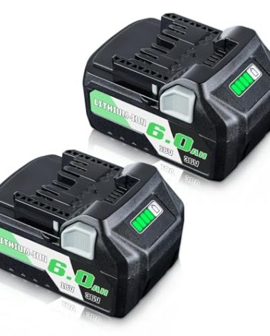 LUMSING 2-Pack BSL36B18 6.0Ah Lithium-Ion Replacement for Metabo 18V/36V Batteries Compatible with Metabo BSL36B18 BSL36A18 371751M 372121M Slide-Style MAX Cordless Battery