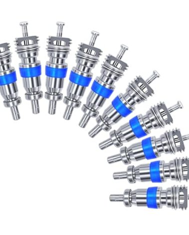 HVAC Schrader Valve Core for R32 R410A R22 Refrigerant, High Pressure AC Valve with Teflon Seal, Replacement Part for Air Conditioning and Refrigeration Systems (Pack of 50)