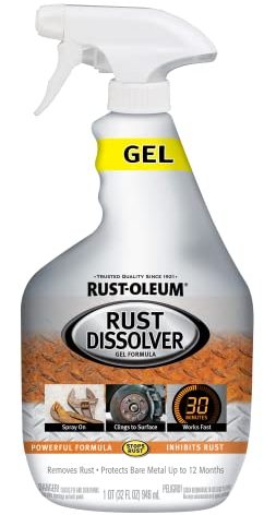 Rust-Oleum Rust Dissolver Trigger Spray Gel | Heavy-Duty Corrosion Remover for Metal Tools, Cars, Bikes, Grills, Bolts, Firearms & More | 32 oz