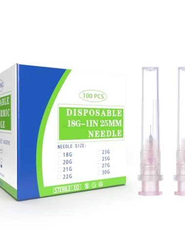 100 Pack 34 Gauge 4mm Disposable Needles with Caps for Industrial Dispensing and Scientific Lab Individually Wrapped