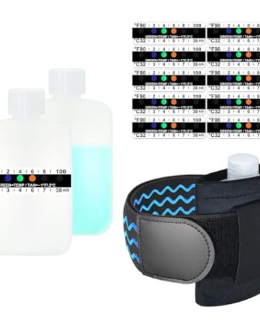 Urine Test Complete Kit - Smaller 3oz Translucent Empty Bottle, Non-Falling and Hi-Stretch Hidden Leg Strap, Urine Test Temperature Strips and Velour Lining Sample Bag, Urine Test Practice Kit at Home