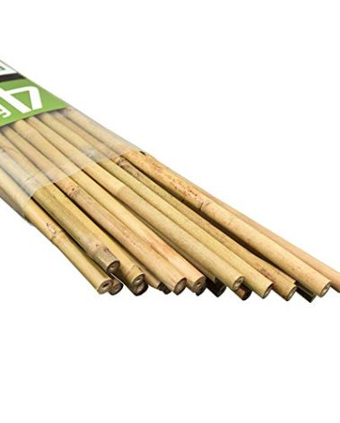 Mininfa Natural Bamboo Stakes 4 Feet, Eco-Friendly Garden Stakes, Plant Stakes Supports Climbing for Tomatoes, Trees, Beans, 25 Pack