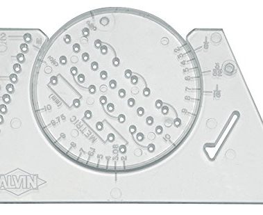 ALVIN AL666 Lettering Guide And Rule Template, Multipurpose Tool For Drafting, Design, And Architecture, Great For Students And Professionals - 3.88 L X 2.38 H