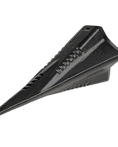 Edward Tools Diamond Wood Splitting Wedge - 4 LB Steel 4 Way Log Splitter - Torpedo/Grenade Wedge Design Splits Firewood into 4 Pieces - Less Effort Manual Maul Log Splitting