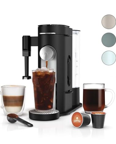 Ninja PB051 Pods & Grounds Specialty Single-Serve Coffee Maker, Compatible with K-Cups, Built-In Milk Frother, 6-oz. Cup to 24-oz. Travel Mug Sizes, Black (Renewed)