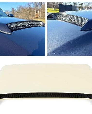 HECASA Unpainted Universal 25"×25” Hood Scoop Kit Compatible with Dodge RAM 1500 2500 3500 SRT Style Chevy Trailblazer Ford Mustang Silverado Charger Tundra Require Painting