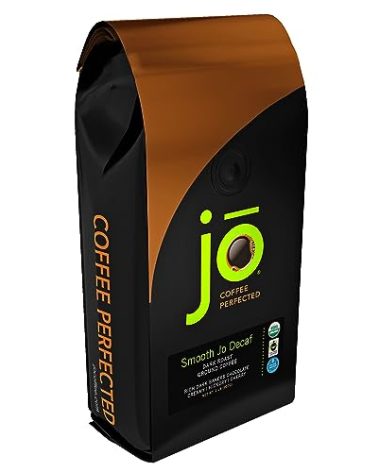SMOOTH JO DECAF: 2 lb. Organic Dark French Roast Ground Coffee, Swiss Water Process, Rich, Creamy, Fair Trade Certified, 100% Arabica Coffee, USDA Certified Organic, NON-GMO, Gluten & Chemical Free