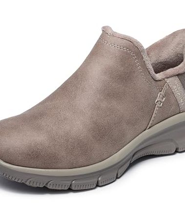 Skechers Women's Easy Going-Modern Hour-Hands Free Slip-ins Ankle Boot, Taupe, 11