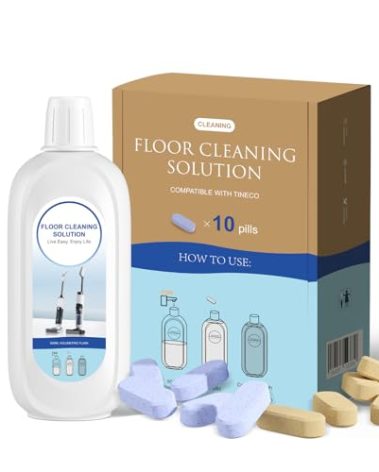 10 Bottles Compatible with Tineco Cleaning Solution Pet 500ml Per Bottle Lavender Scents and Orange Scents Floor Cleaner Compatible with All Robot Vacuums with Mopping and Cordless Wet/Dry Vacuum