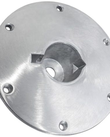 9" x 9" Boat Seat Base Aluminum Alloy Material Fits 2" or 2 3/8" Pin Post Sockets SP-68914 Heavy Duty Boat Seat Pedestals Compatible with Attwood Swivl-Eze Boat Seat Mounts Fits Most Boats