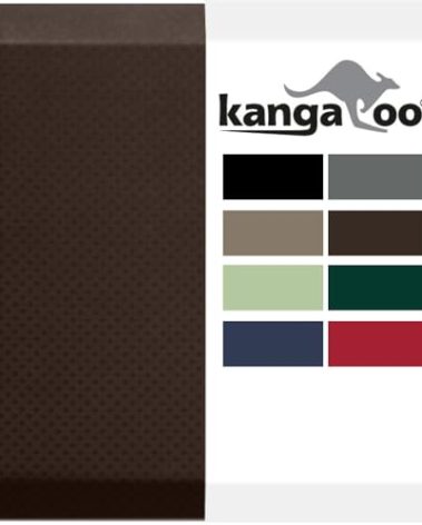 KANGAROO Thick Ergonomic Anti Fatigue Mats for Kitchen Floor, Cushioned Standing Office Desk Mat, Waterproof Scratch Resistant Topside, Supportive All Day Comfort Padded Foam Rugs, 17x24, Brown