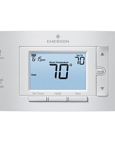 Emerson 1F83C-11PR Conventional (1H/1C) Programmable Thermostat, White