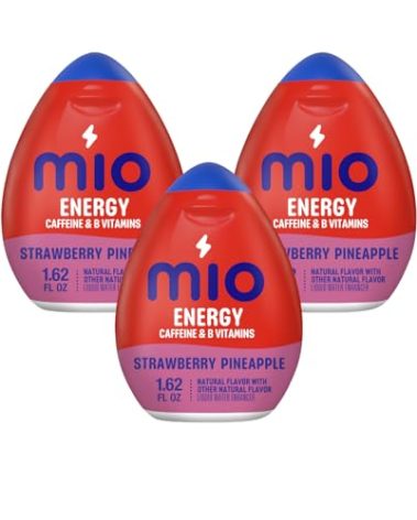 MiO Energy Liquid Flavor Enhancer with Caffeine and B Vitamins - 3 pack (Strawberry Pineapple Smash)