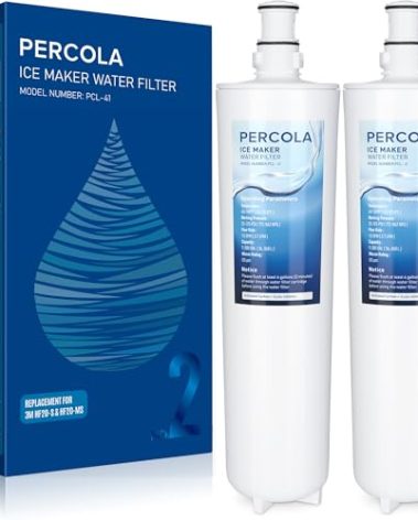 PERCOLA HF20-S/HF20-MS/HF25-S Water Filter, Compatible with 3M® High Flow Series Cartridge HF20-S, 5615103/HF20-MS, 5615109/HF25-S,5615203, 3M® Water Filtration System, W/Scale Inhibitor (2 Pack)
