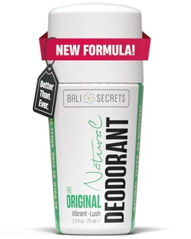 Bali Secrets Natural Deodorant for Women & Men. Nonsense Free. Clean Formula for Sensitive Skin. Strong & Reliable Odor Protection. No Synthetic Aluminum. Organic & Vegan [THE ORIGINAL]