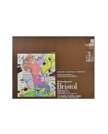 Strathmore 400 Series 18-inch x 24-inch Bristol Sketch Pad, 15 Sheets/Pad (70200)