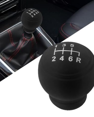 Lyxheth Car Gear Shift Knob Cover, Stick Shift Cover, Anti-Slip Shifter Knob Handle Cover, Universal Auto Shifter Transmission Protective Cover Car Decorative Accessories for Most Cars (6-Speed Right)