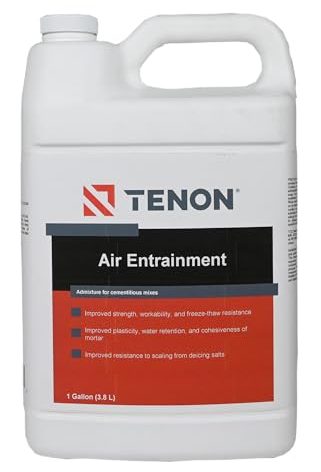 Tenon Air Entrainment - Concrete Additive, Admixture for Concrete Reinforcement, Air-Entraining Agent, Prevents Cracking in Cold Weather (1 Gallon)