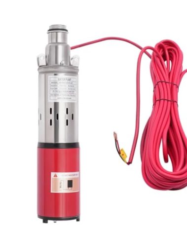 Deep Well Submersible Pump, DC 12V 250W Stainless Steel Water Pump, 6.6GPM Flow, 98ft Lift, for Farm Ranch Irrigation 3500 RPM