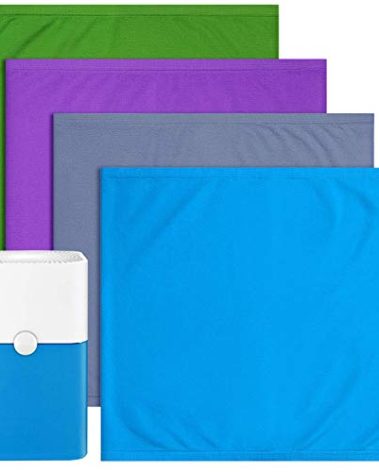 4 Pack 211+ Replacement Washable Pre-Filters for Blueair Blue Pure 211+ air purifier, Removes Pollen, Dust, Pet Dander, Color include Lunar Rock, Diva Blue, Lavender Purple, Forest green