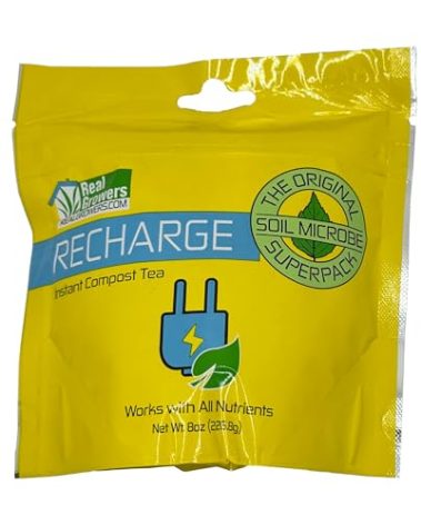 Real Growers Recharge - Mycorrhizae Instant Compost Tea/Soil Microbes for Plant Growth - 8oz
