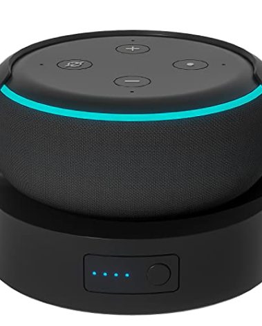 Blanou Echo Dot 3 Battery Base, Portable Dot 3rd Gen Mini 2 Battery Base, 5200 mAh 8 Hours Work Time, Black（Not Include Speaker）