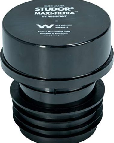 Studor 20297 Maxi-Filtra Septic Tank Drain Vent Two-Way Active Carbon Filter, 3- or 4-Inch Connection