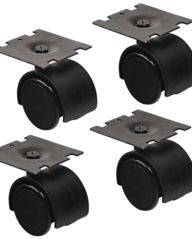 MWEDP 40 mm Wheel/Plate Assembly Compatible with Vacuum D4 D4C SE E E2 Series Vacuum Cleaner Cart Castor Wheels (4 Pack)