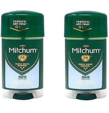 Mitchum Deodorant Mens Gel Unscented 2.25oz (2 Pack)