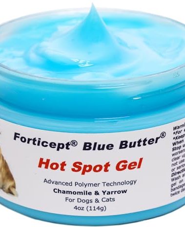 Forticept Blue Butter – Hot Spot Treatment for Dogs | Dog Wound Care | Skin Yeast Infections, Ringworm, Cuts, Rashes, First Aid Veterinary Strength Topical Ointment 4oz