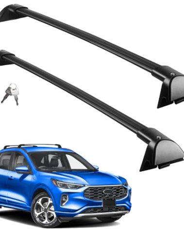 220lbs Roof Racks Cross Bars Compatible with Ford Explorer 2020 2021 2022 2023 2024, Heavy Duty Aluminum Roof Rails Crossbars Rooftop Luggage Racks Carrier Snowboard Skiboard Black