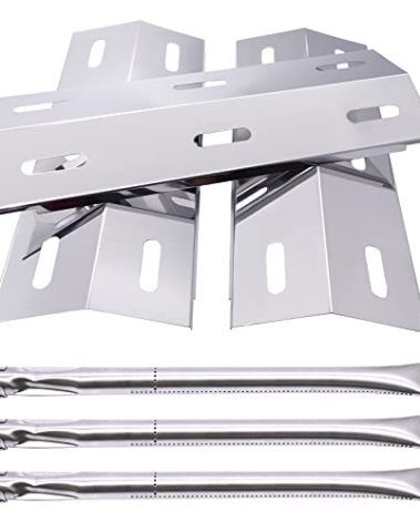 Hipoilk Grill Replacement Parts for Ducane 30400040 Parts, Repair Kit for Ducane Gas Barbecue Grill 3100, 3200, 3400 Replacement Burner Tube Heat Plate Shield DUCHD1, 30500048, 30500602, DUCHP1