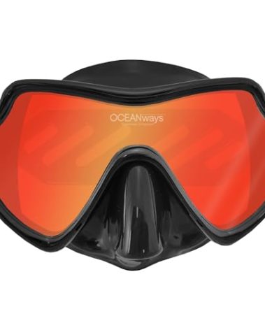 Oceanways SuperView-HD Mask - Black Silicone