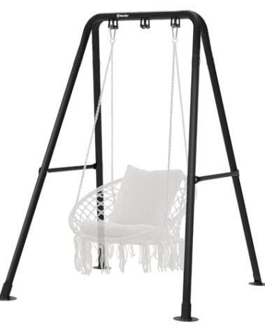 G TALECO GEAR Hammock Chair Stand,Heavy-Duty Steel 300LBS Multi-Use Hammock Stand for Outdoor Indoor, Swing Chair not Include (Black)