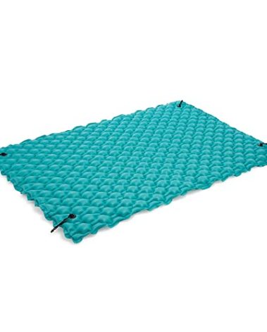 Intex 56841EP Giant Inflatable Floating Water Pool Lake Mat Platform Pad, Teal, 114in x 89in