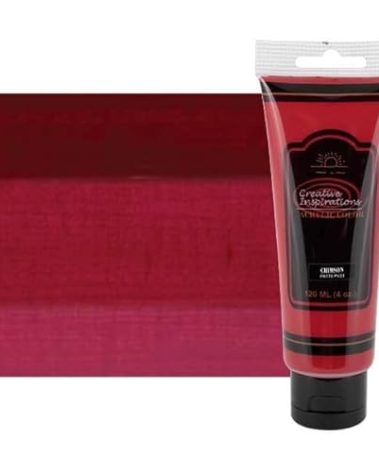 Creative Inspirations Acrylic Paint - Crimson - 120 mL Tube - Smooth & Creamy Consistency, Vibrant Pigmentation, Great Coverage for Artists - Clean Up with Soap & Water