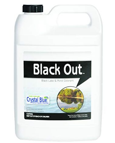 Black Out Lake and Pond Dye - One Gallon of Professional Lake & Pond Dye – Treats Up to 1 Acre – Deep Black Color - Safe for Fish, Wildlife, Pets & Children