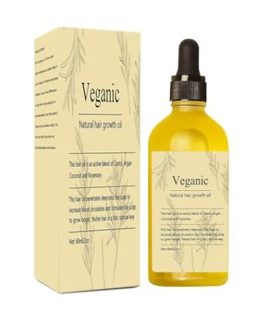 Veganic Natural Hair Growth Oil, 1Pcs hair growth oil Rosemary Oil for Hair Growth Organic for dry damaged hair and growth