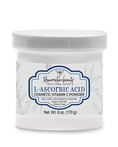 100% Pure L-Ascorbic Acid (Cosmetic Vitamin C Powder for Face) to Make Your Own Premium Beauty Serum, Skincare Mask Treatment, Hyaluronic Serums with Vit C & DIY Facial Skin Care Products 6 OZ