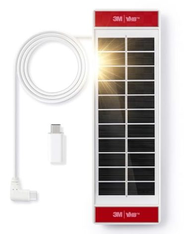 JaeJaes 1PCS Solar Panels 1.3 Watt 5.5 Volt for Motorized Blinds, USB-C Plug Mobile Power Mounted on Windows