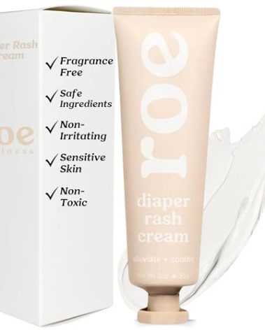 Roe Wellness- Diaper Rash Cream Paste Ointment W/Zinc Oxide | Maximum Strength Diaper Rashes Soothing Cream, Ointment for Babies