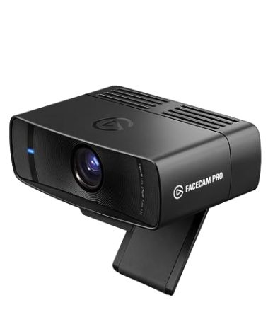 Elgato Facecam Pro, True 4K60 Ultra HD Webcam for Live Streaming, Gaming, Video Calls, Sony Sensor, Advanced Light Correction, DSLR Style Control, Wide Angle, works with OBS, Teams, Zoom, PC/Mac