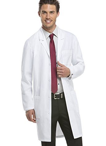 Dickies EDS Professional Men & Women Scrubs Lab Coats 40" 83403, XL, White