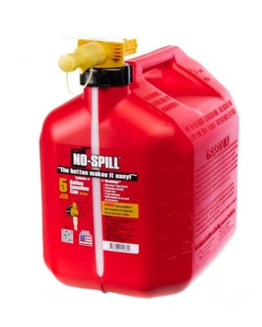 No-Spill NSP-1460, 5 Gallon Gas Can for Fuel with View Stripe,Red