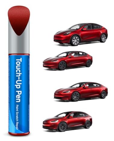 Teslaunch (Ultra Red (PR01) Touch Up Paint for Tesla for Model 3/Y/S/X - OEM Original Touch Up Paint Pen for Tesla Scratches Repair (Ultra Red (PR01))