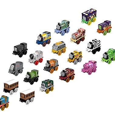 Thomas & Friends Toy Trains MINIS 20 Pack of Miniature Push-Along Engines & Railway Vehicles for Pretend Play Preschool Kids Ages 3+ Years (Amazon Exclusive)
