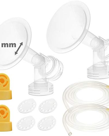 Nenesupply Pump Parts with 21mm Flanges Compatible with Medela Pump in Style Parts Accessories Breast Pump Not Original Medela Pump Parts Incl. 21mm Flange Breastshield Connector Valve Membrane Tubing